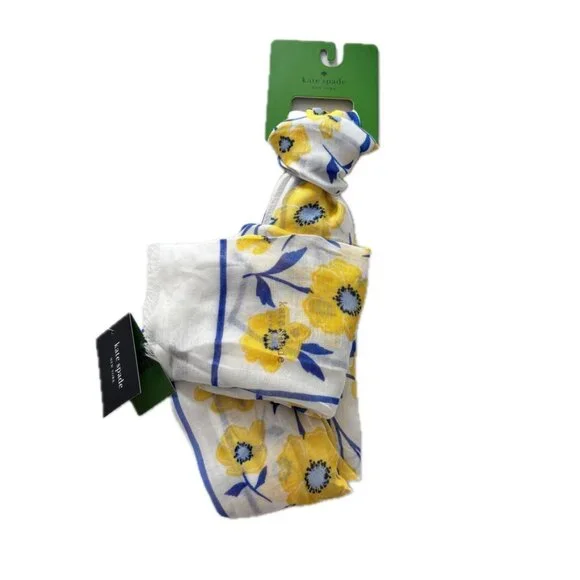 Kate Spade New York Women's Oblong Floral Lightweight Scarf Shawl NWT $98
